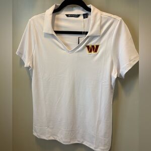 NWT Cutter & Buck NFL Washington Commanders women’s white polo medium